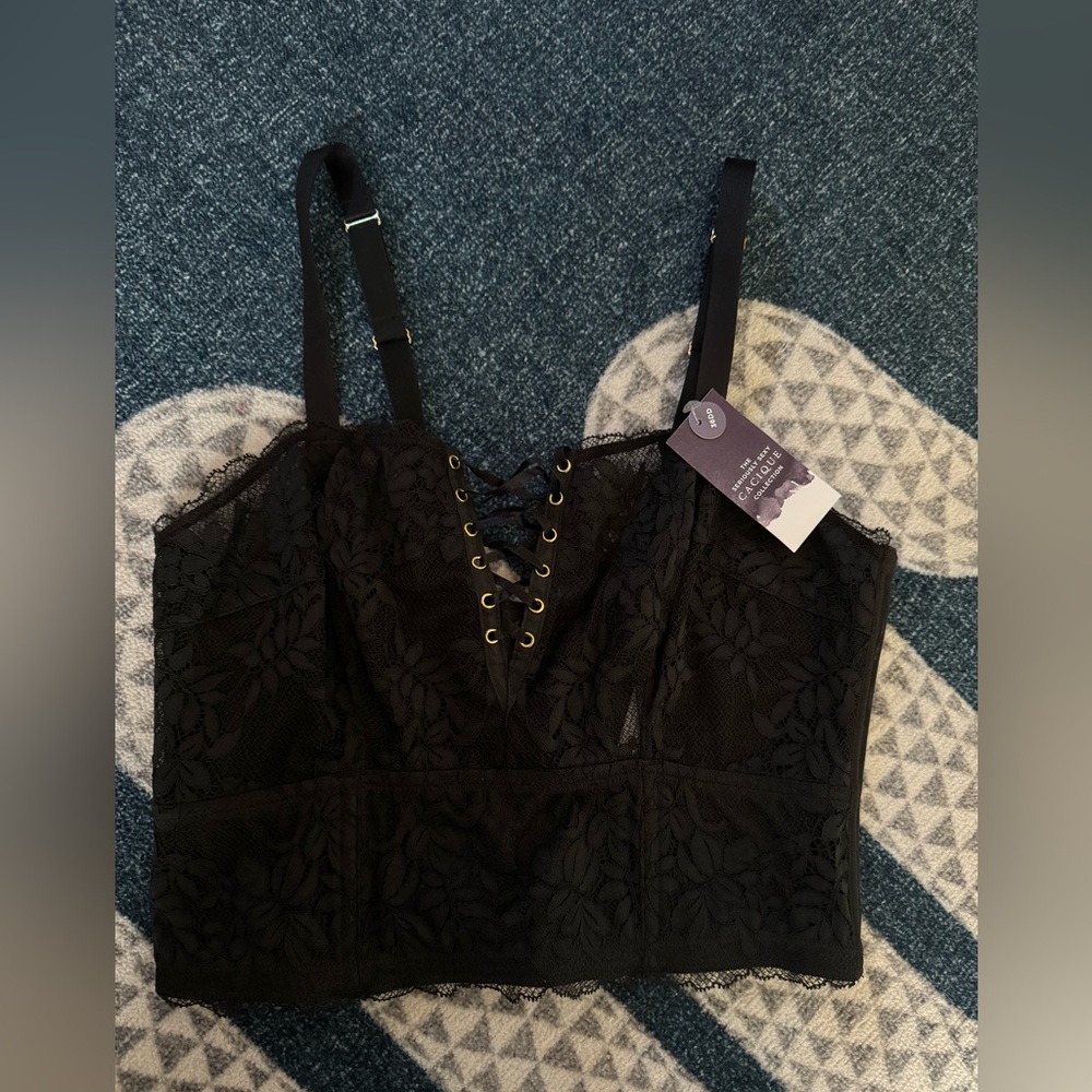 Black Lace Corset Top